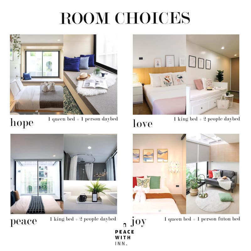 Peace Withinn Nimman chiang mai room choices