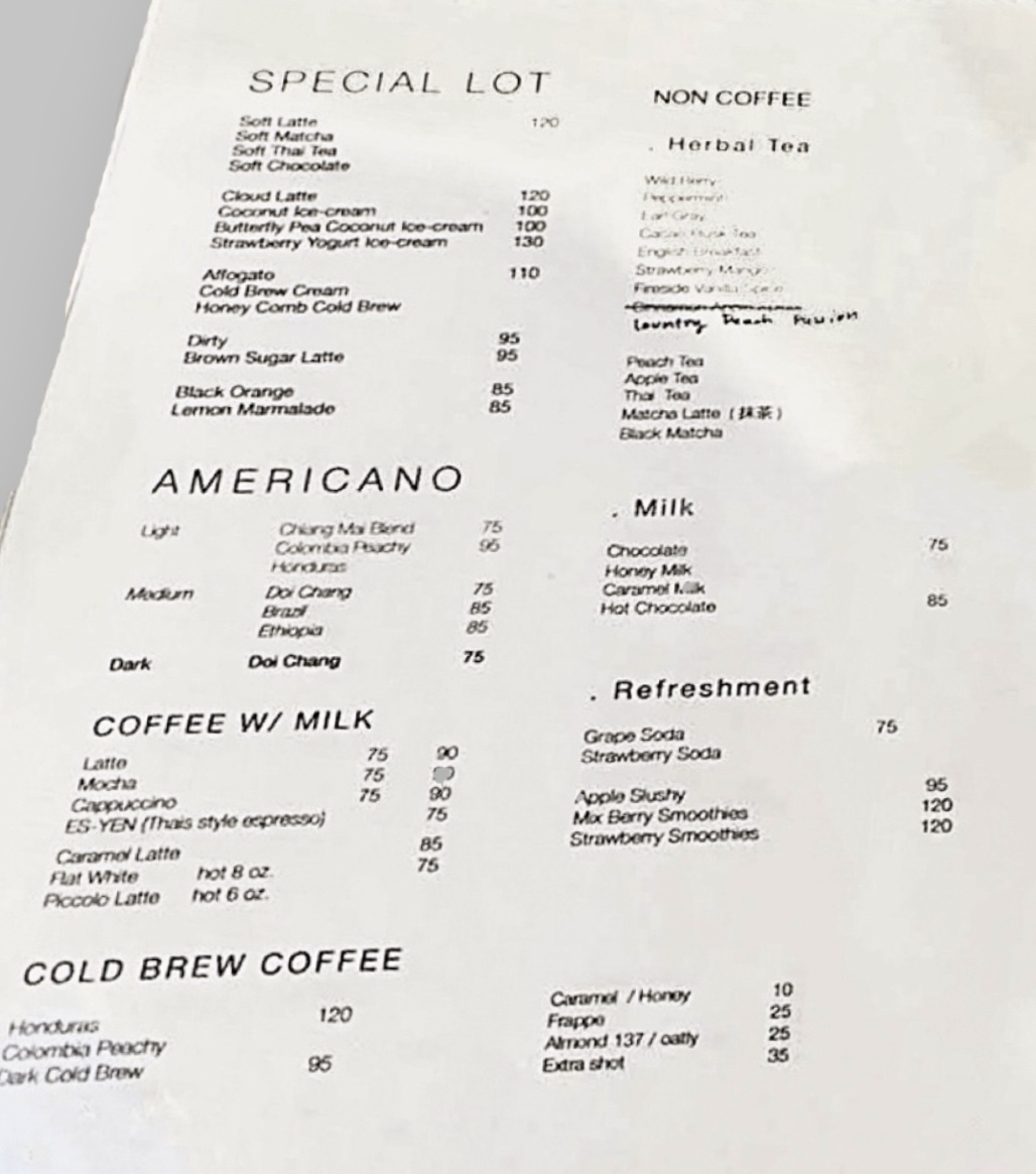 LOT menu