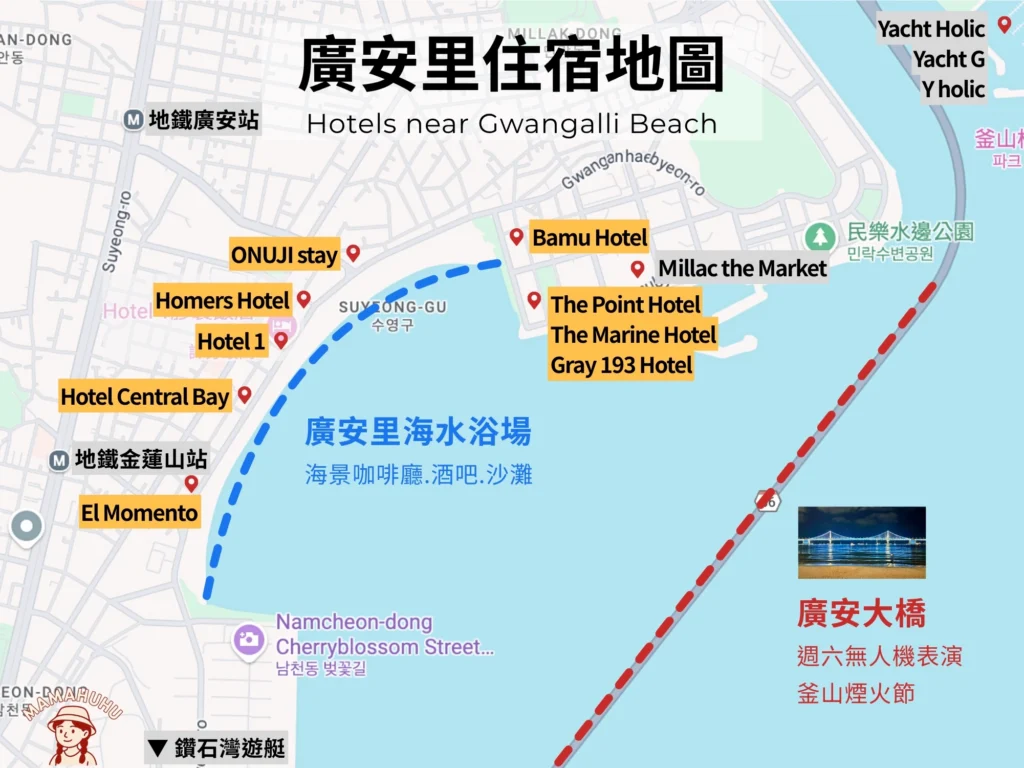 廣安里住宿地圖
