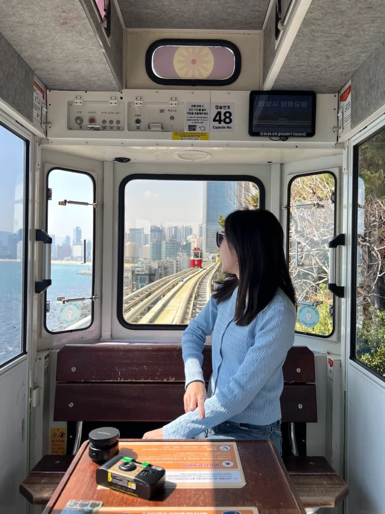 釜山膠囊列車 青沙浦站出發景色