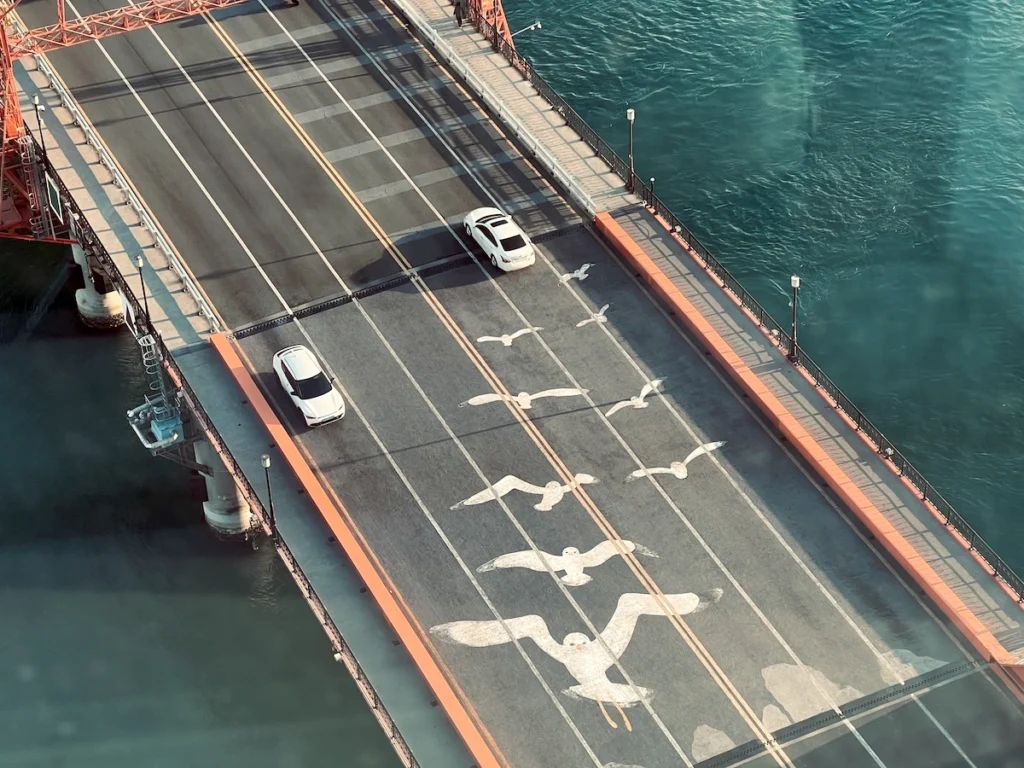 樂天百貨觀景台 俯瞰影島大橋