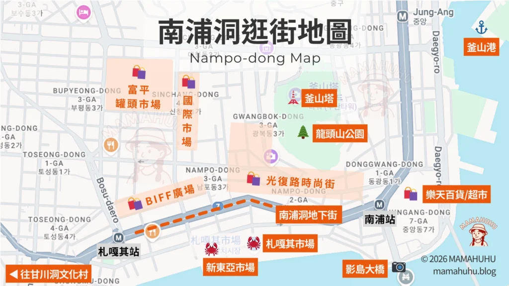 南浦洞逛街地圖