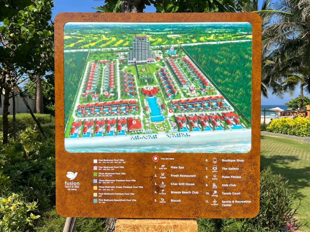 fusion resort & villas da nang 度假村地圖