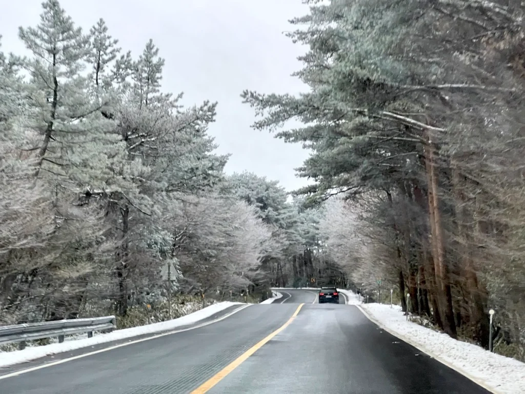 1100道路冬天上山