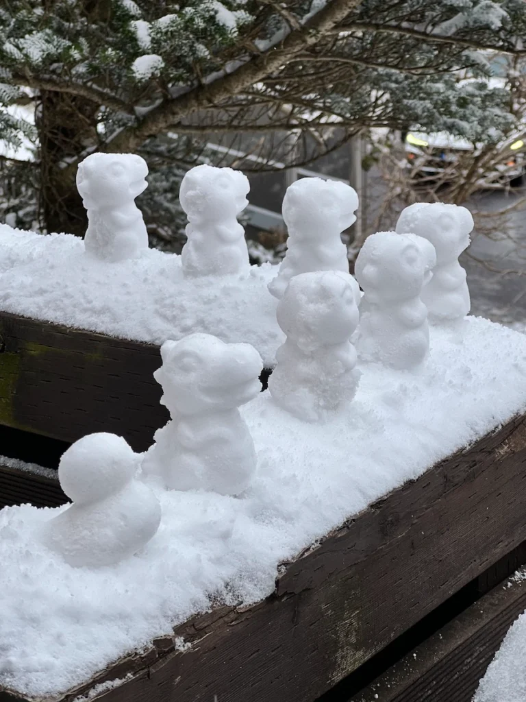 濟州島恐龍造型雪人