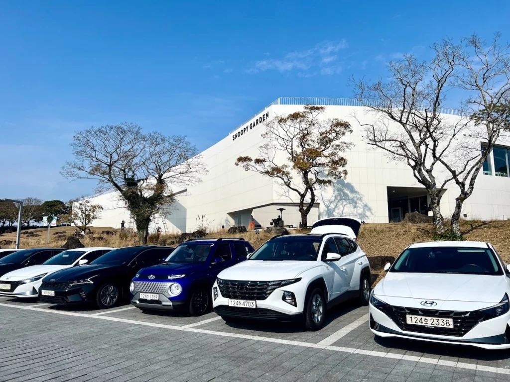 snoopy garden jeju 濟州島史努比庭園停車場