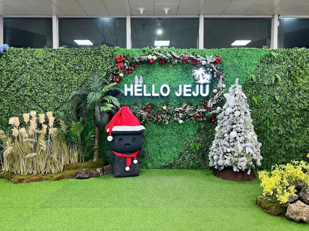 濟州島機場 冬天聖誕節佈置