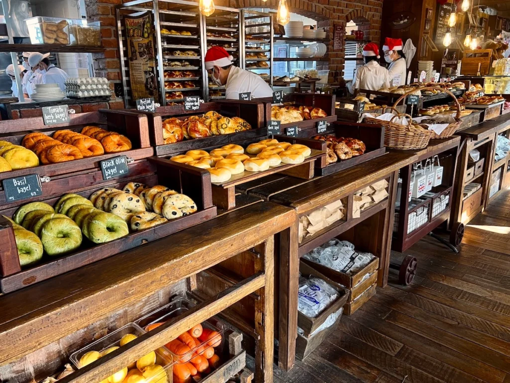 倫敦貝果博物館濟州店 貝果陳列區