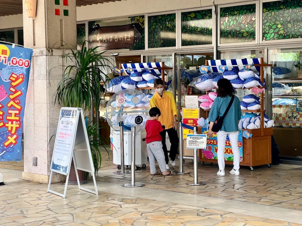 沖繩美麗海水族館 鯨鯊抽獎攤位