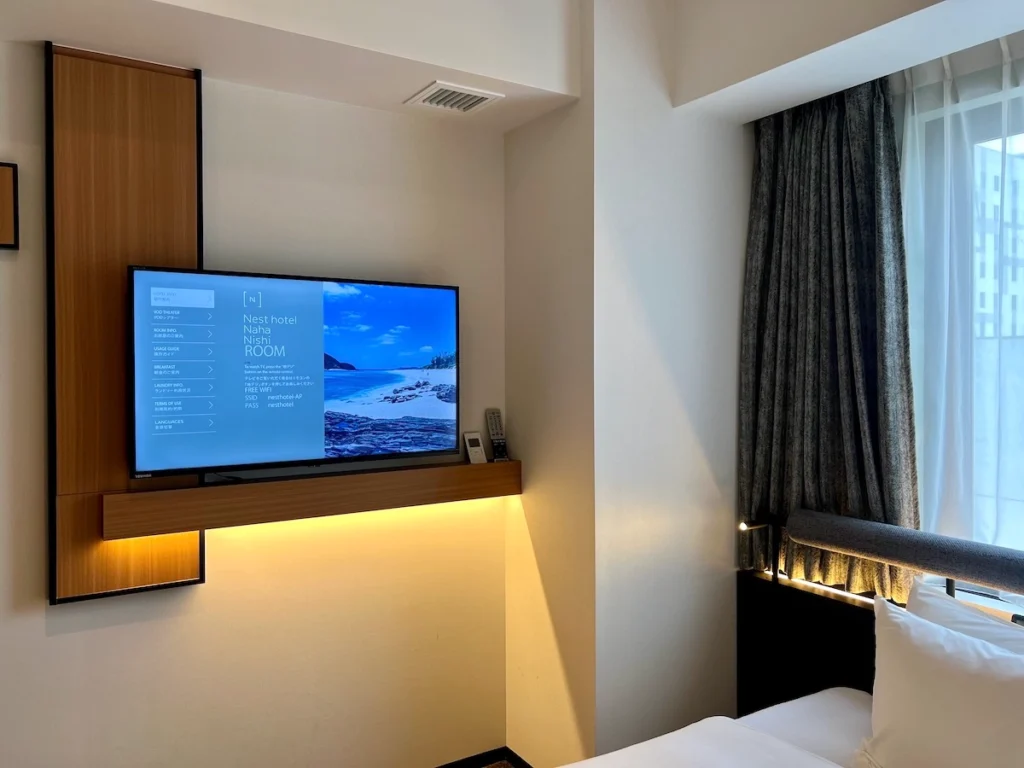 Nest Hotel Naha Nishi 沖繩那霸飯店 房內電視