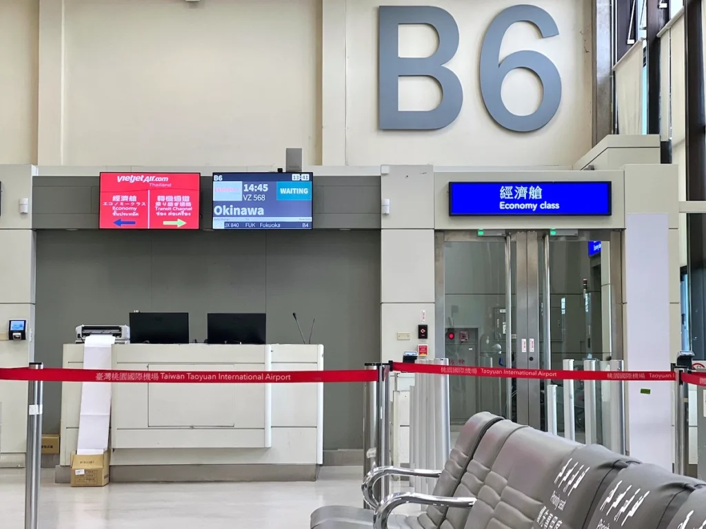 泰越捷航空 桃園機場登機口