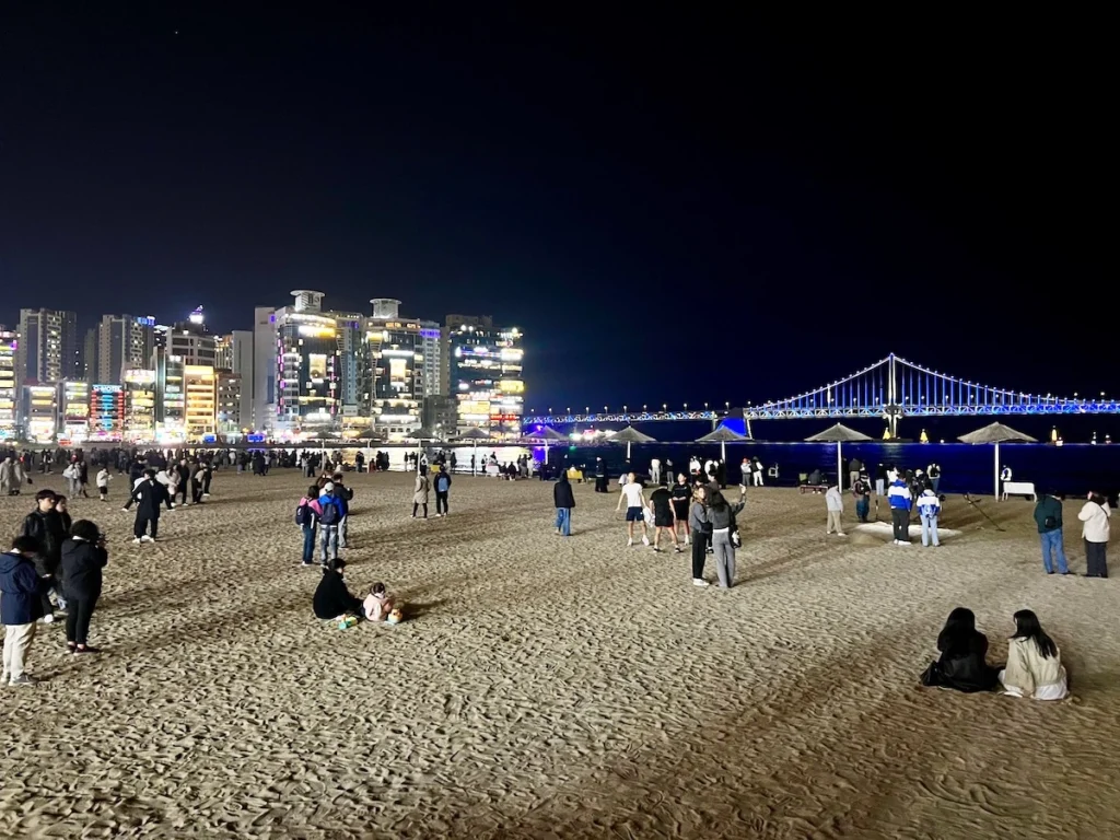廣安里海水浴場夜景