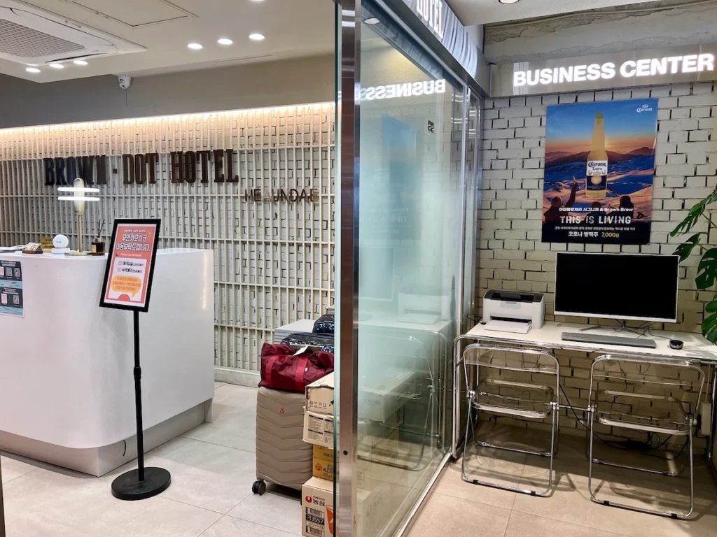 Browndot Haeundae 海雲台棕點飯店 櫃檯