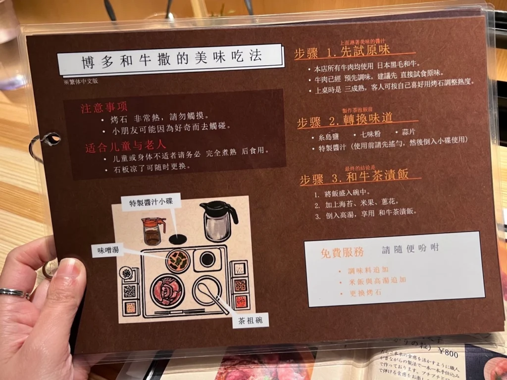 黑毛和牛 博多和牛まぶし 武蔵 吃法介紹
