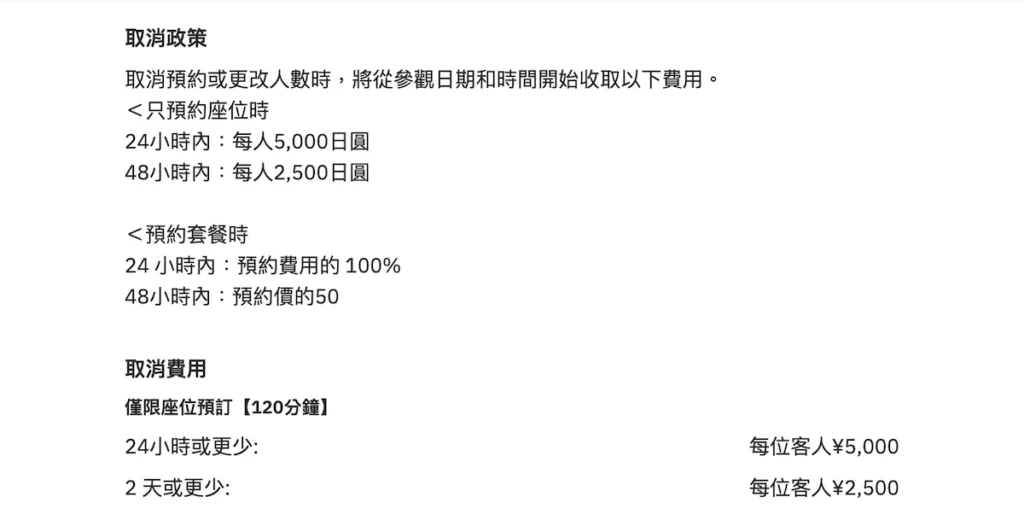 燒肉上取消政策