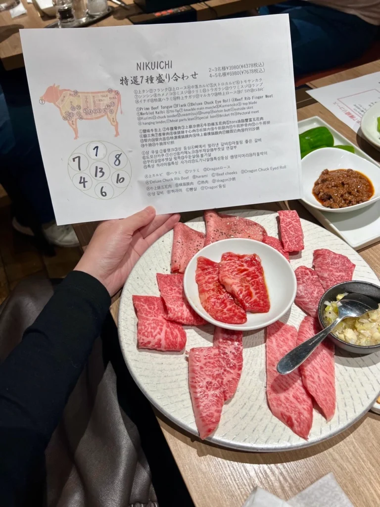 福岡藥院燒肉 特選和牛七種拼盤